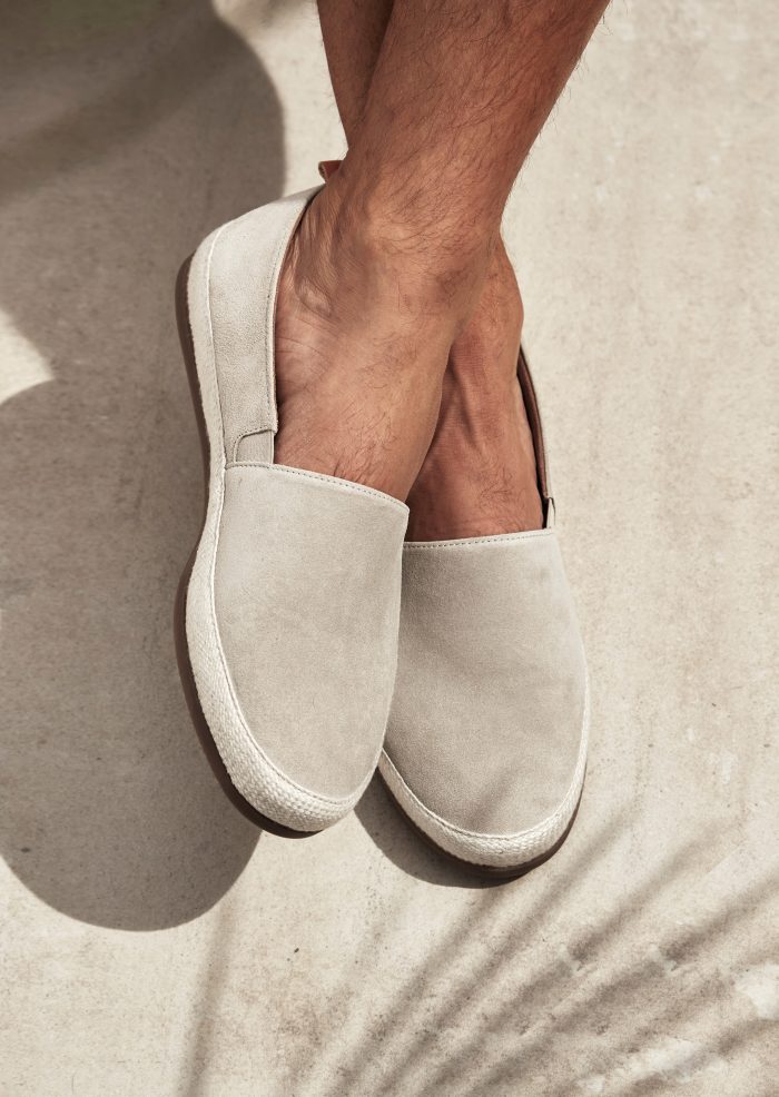 Suede Espadrilles for Men in White