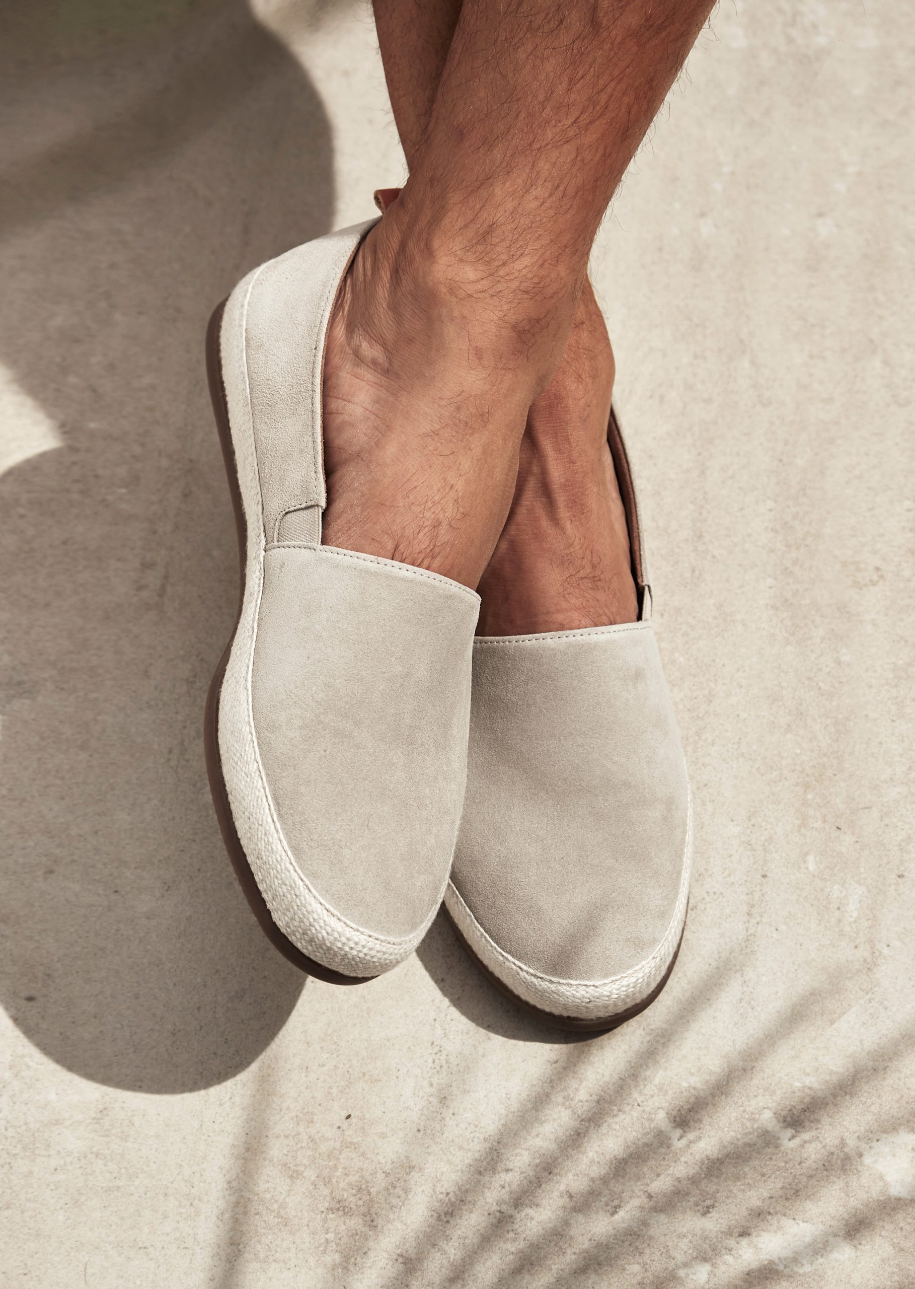 Sælger progressiv nuttet Men's White Espadrilles in Suede