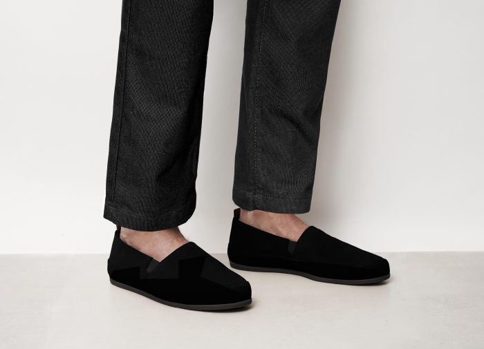 Suede Men's Loafers in Black