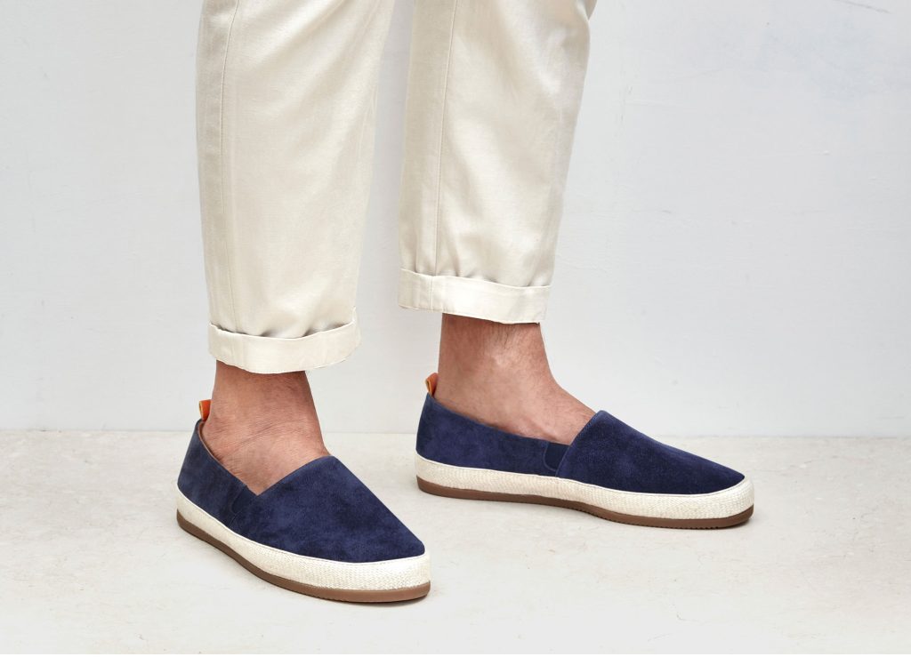 Navy Espadrilles for Men MULO shoes Handmade Premium Suede