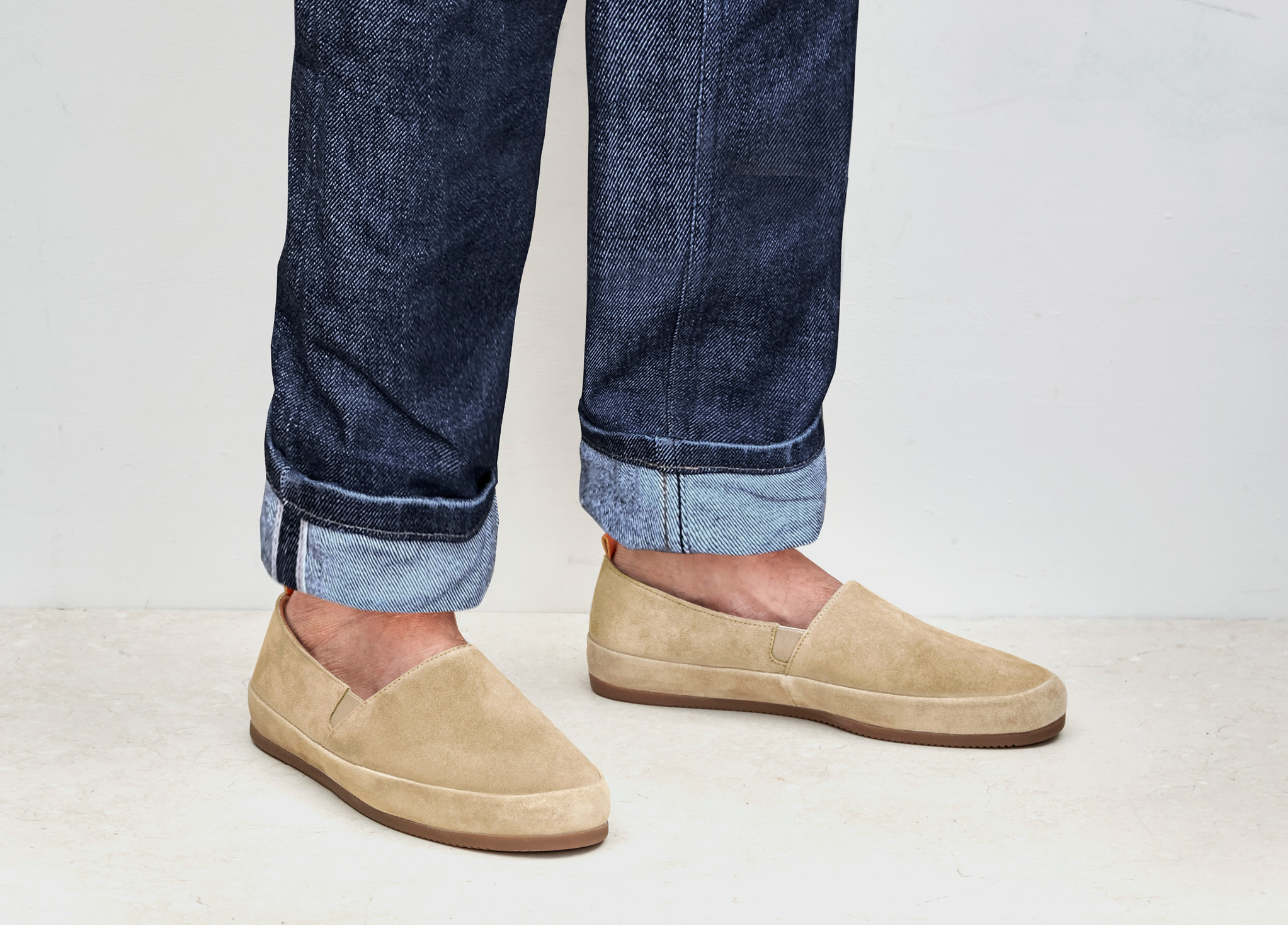 Mens Tan Loafers MULO shoes | Premium Italian Suede Leather