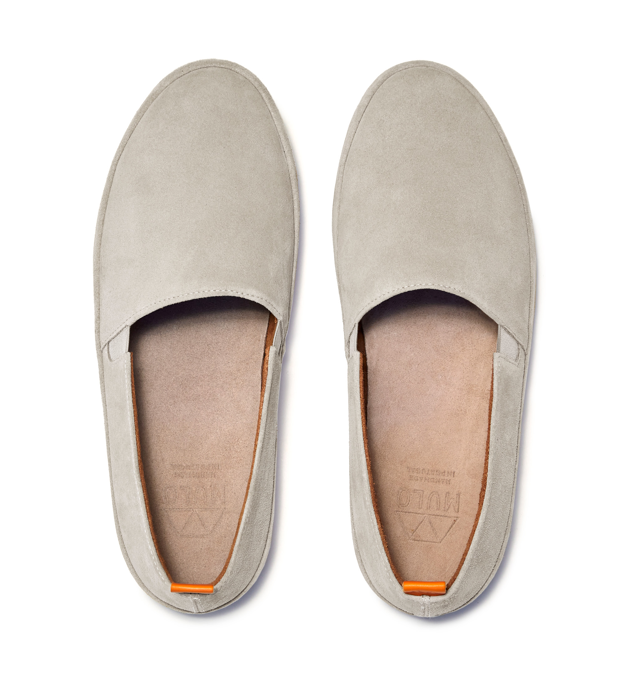Mens white Loafers in Suede | MULO shoes