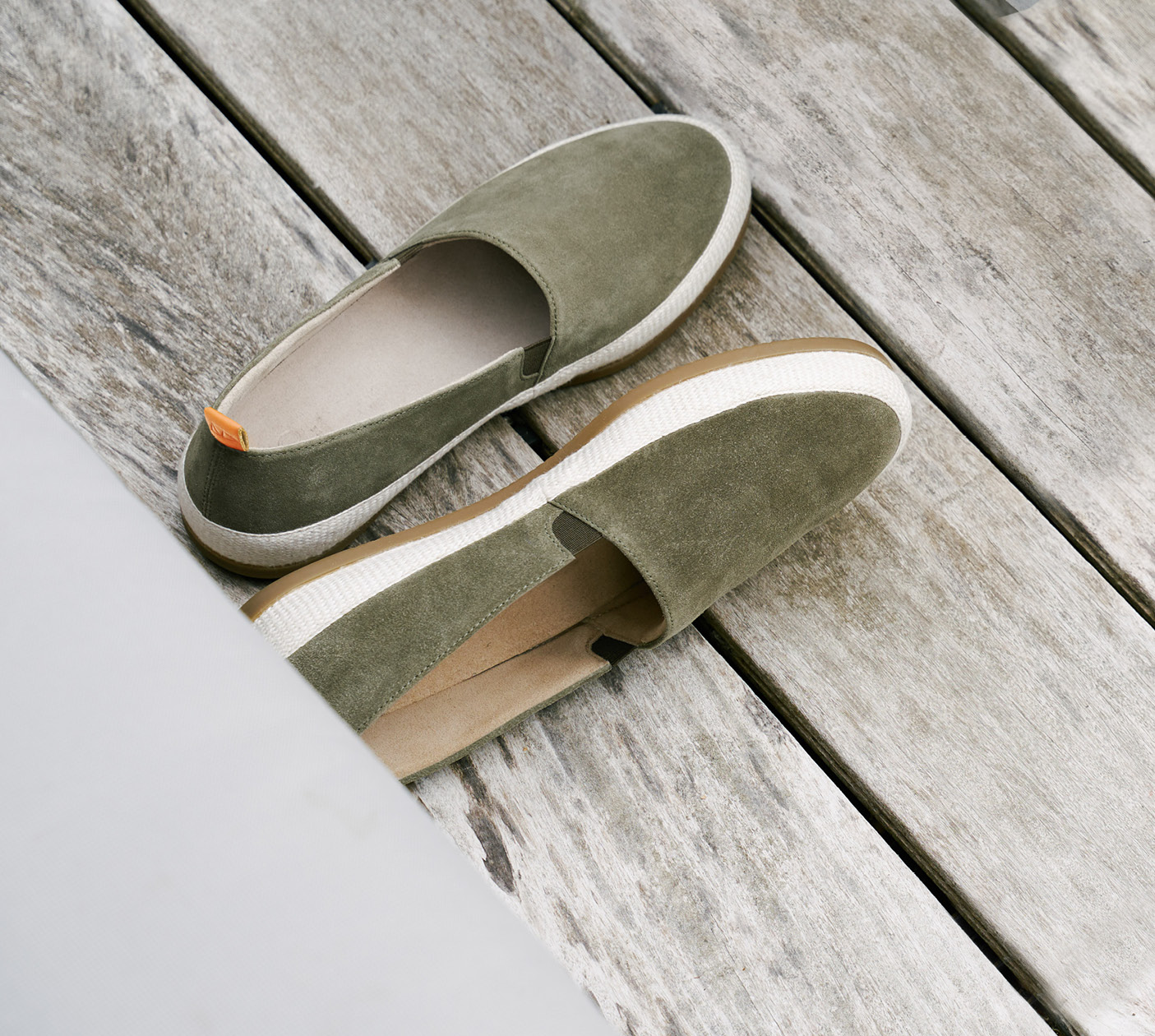 Summer Style - Mens Suede Khaki Green Espadrilles