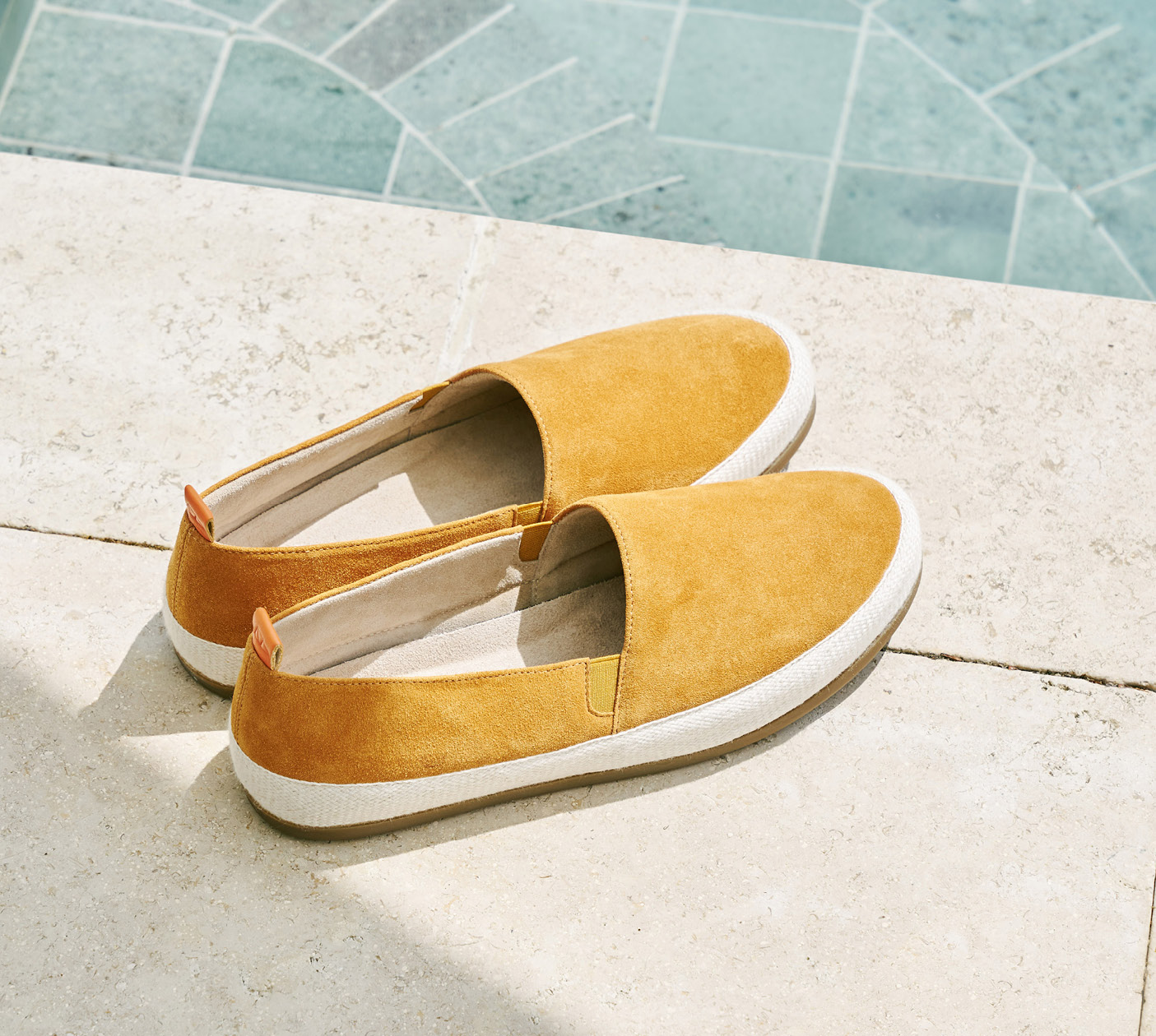 Summer Style - Mens Suede Orange Espadrilles