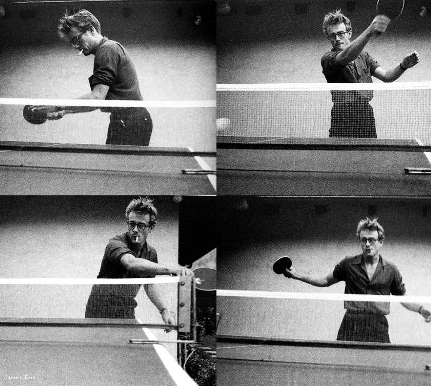 James Dean Playing Ping Pong