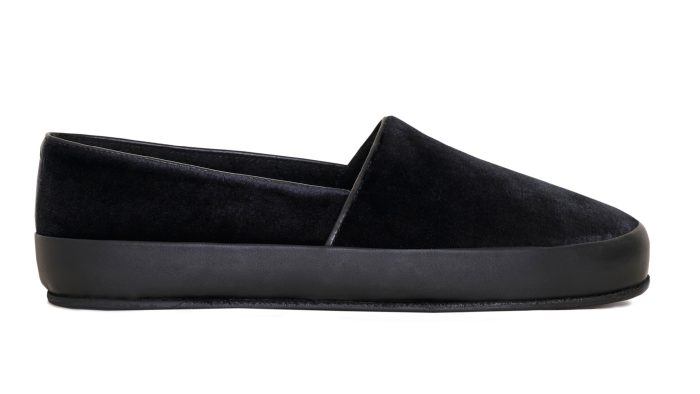 black formal slippers