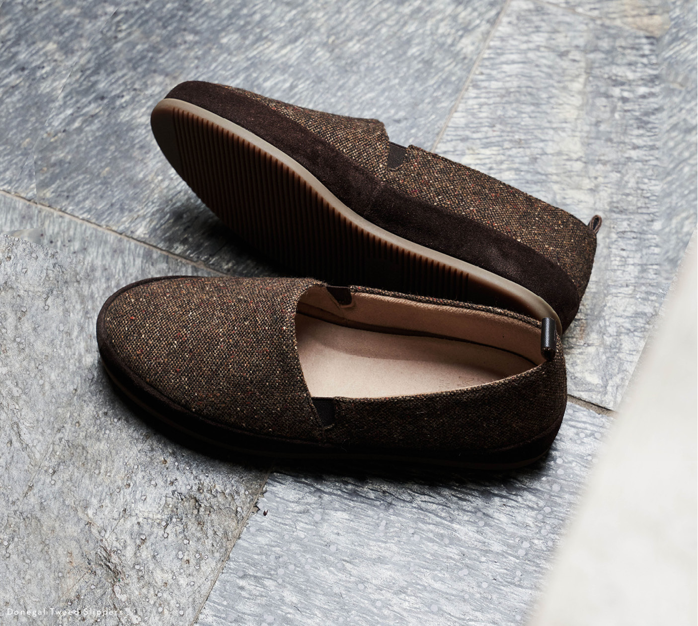 Working-from-home Style - Donegal Tweed Slippers for Men