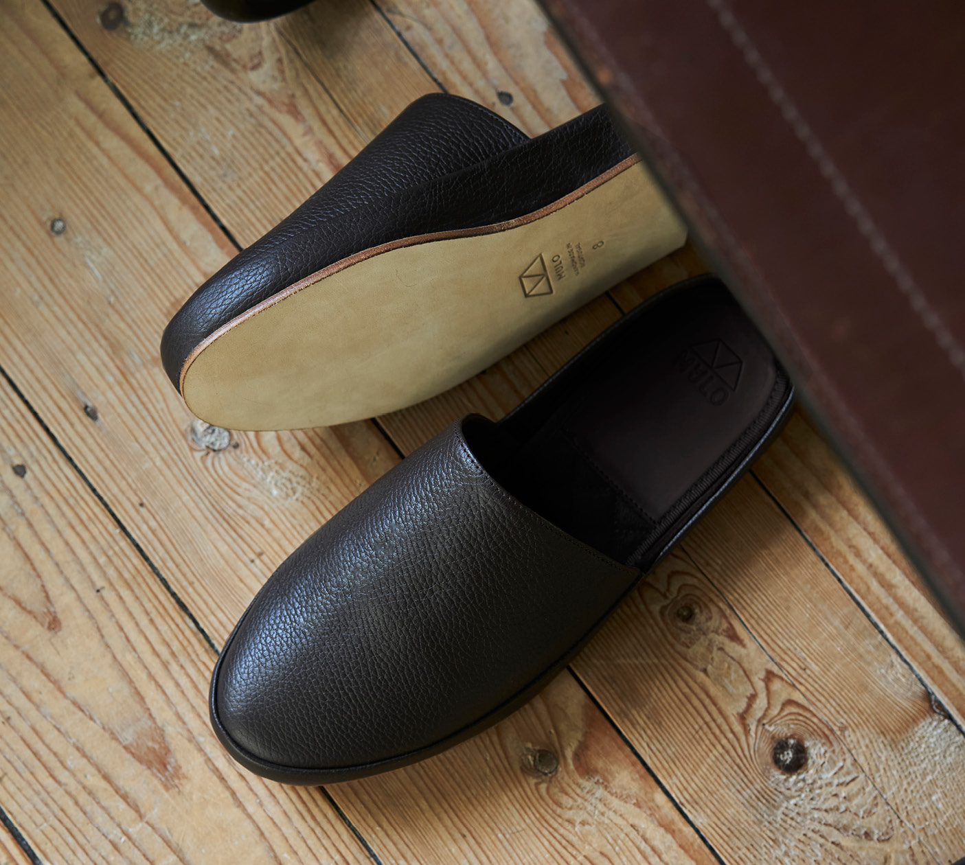 WFH Style - Mens Leather Slippers