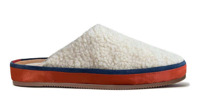 Warm Sheepskin Slippers for Men with Sport Trim