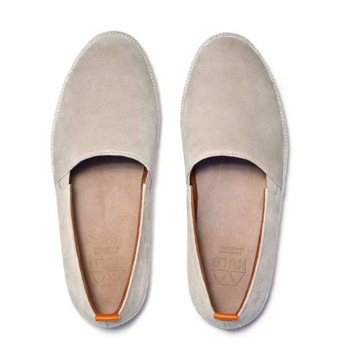 Mens White Espadrilles in Suede